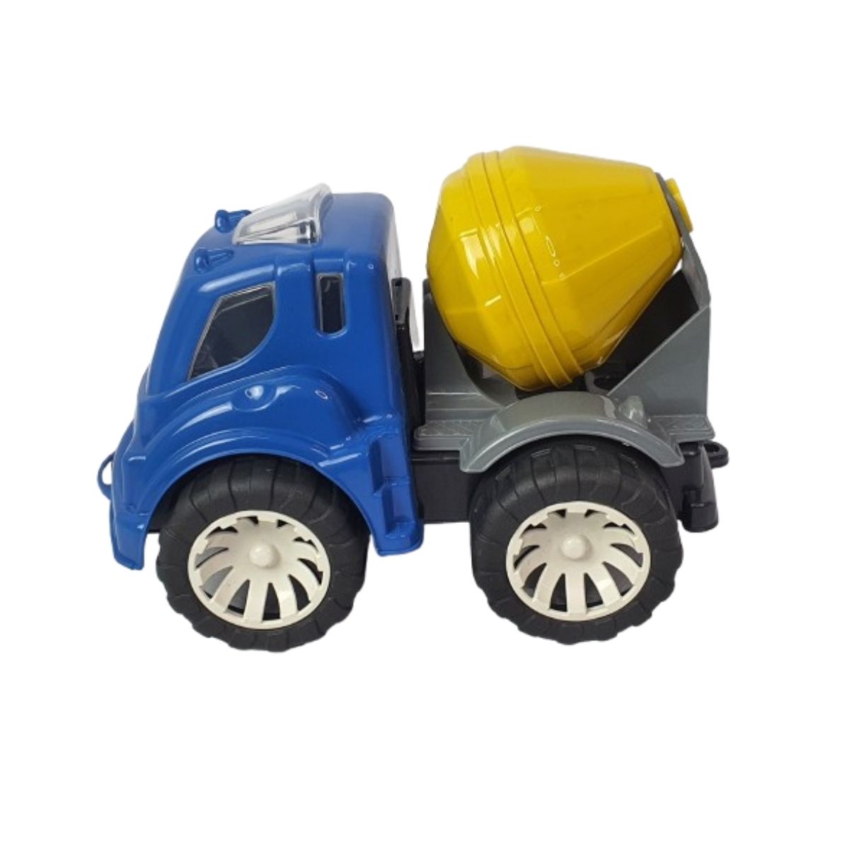 Brinquedo Caminhão Betoneira Azul Com Amarelo - Smiling Kids Brinquedo Caminhão Betoneira Azul Com Amarelo - Smiling Kids